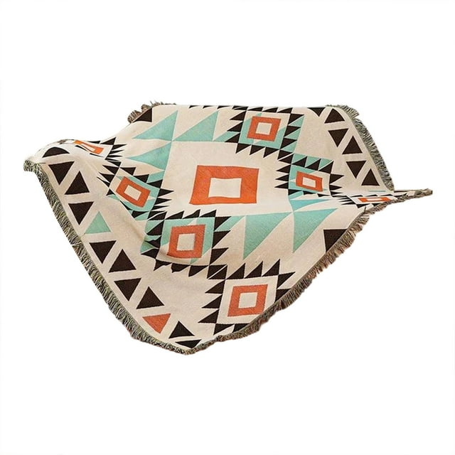 Manta de estilo bohemio mexicano occidental A para mujer Manta decorativa de estilo bohemio para sofá Adecuada para camas de novias Sofás Dormitorios Camping al aire libre