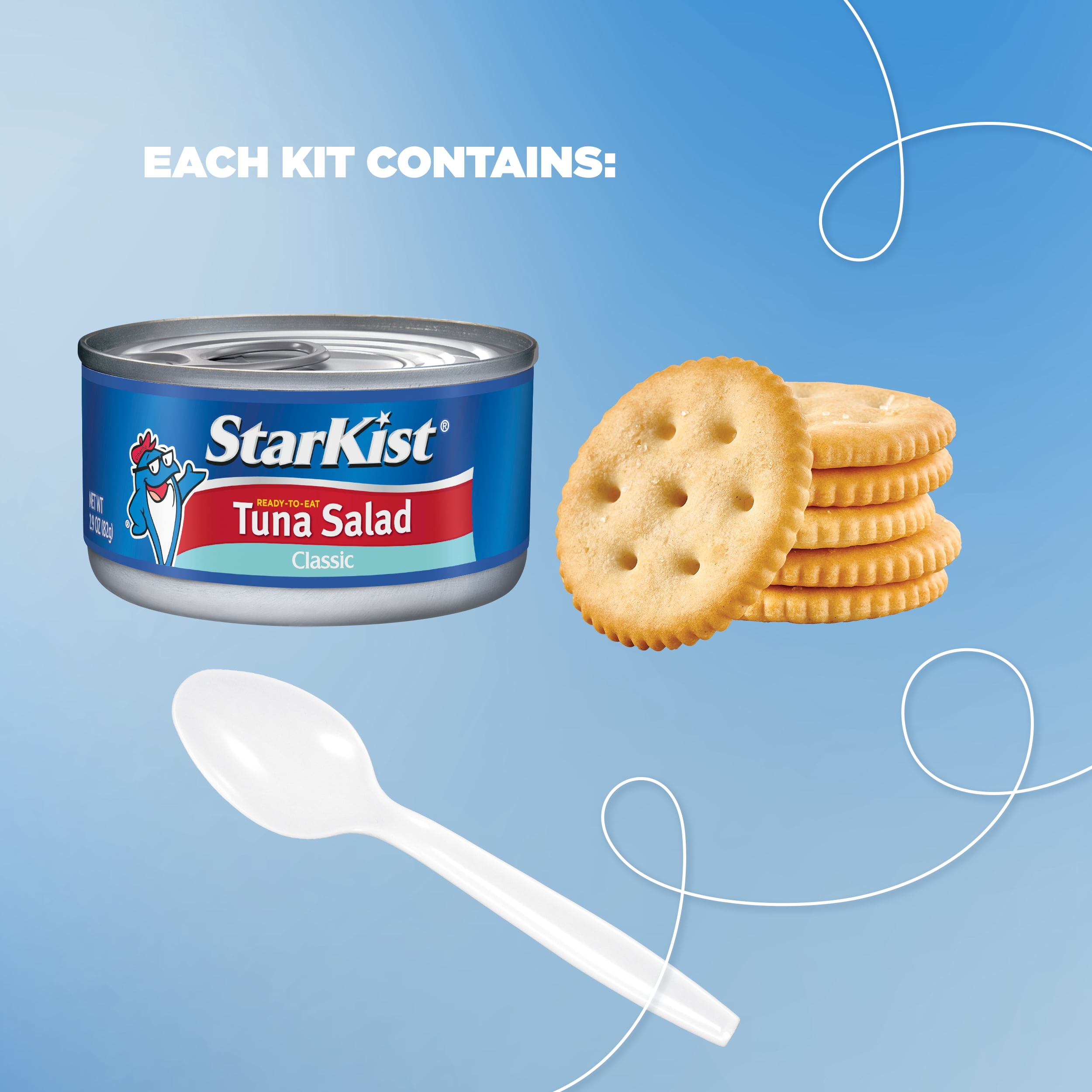 (7 pack) StarKist Snack-to-Go Ready-to-Eat Classic Tuna Salad Kit with Crackers, 3.6 oz