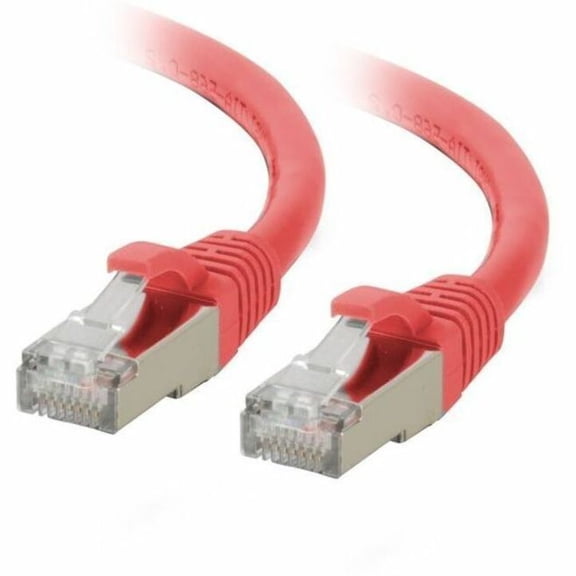 C2G 3ft (0.9m) Cat6a Snagless Shielded (STP) Ethernet Network Patch Cable, Red, RJ45, M/M