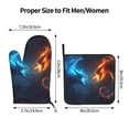 thumbnail image 3 of Bingfone Red And Blue Fire Dragon C Print Oven Mitts Pot Holders Set 2 PCS for Kitchen for Cooking Grilling Baking BBQ Pot Holders Cook Essentials, 3 of 7