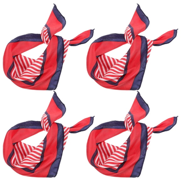 HAMPPLIES 4Pcs Scarf Multi Color Lightweight Accessory for Women Parties and Stage Performances 19.65x19.65in