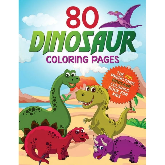 Jumbo Dinosaur Coloring Book, (Paperback)
