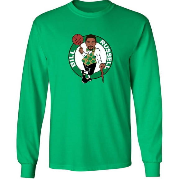 LONG SLEEVE Celtics Bill Russell Logo T-shirt YOUTH