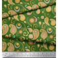 thumbnail image 3 of Soimoi Green Georgette Viscose Fabric Mandala & Paisley Print Fabric by Yard 44 Inch Wide, 3 of 3