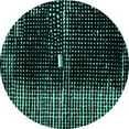 thumbnail image 1 of Ahgly Company Indoor Round Abstract Turquoise Blue Modern Area Rugs, 5' Round, 1 of 4