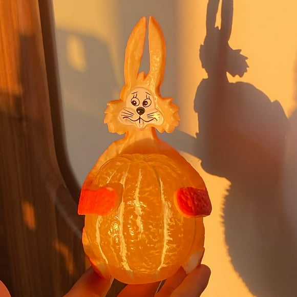 ABPWLY Orange Rabbit Ornament Handmade Desk Lamp Handmade Lamp Orange Rabbit Lamp Rabbit Ornament Clearance Small Desk Lamp Canada Days Table Lamps Table Lamps