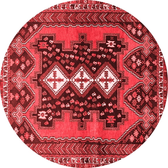 Ahgly Company Indoor Round Persian Red Traditional Area Rugs, 6' Round