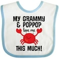 thumbnail image 3 of Inktastic Grammy and Poppop Grandson Boys Baby Bib, 3 of 4