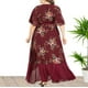 thumbnail image 4 of Puntoco Vestido De Manga Corta Con Cuello En V, Vestido Sexy De Tirantes Con Cuello En V De Talla Grande Para Mujer Burdeos Xxxxl, 4 of 6