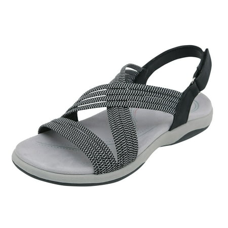 

Yzengfg Women s Summer Fashion Open Toe Solid Color Adjustable Elastic Sports Sandals Breathable Non Slip Outdoor Beach Sandals Women Wedge Platform