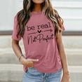 thumbnail image 2 of WEIYLL T-Shirt pour Femme à Manches Courtes, Imprimé de Lettres, Blouse Rouge, Tailles G, 2 of 4