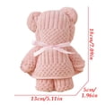 thumbnail image 3 of Bear Bath Towel Valentine's Day Gift Soft Absorbent Hand Towels for Wedding Graduation Baby Baptism Birthday Souvenir Supplies (Pink), 3 of 6