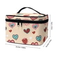 thumbnail image 6 of HELLHERO Heart Pattern Portable Travel Cosmetic Case Organizer for Makeup Gifts for Women Men Handle Store and Organize Large Capacity Work Touch-Ups, 6 of 6