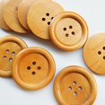 thumbnail image 2 of Chenkou Craft 20 Piezas Tamaño Grande 50Mm 2 "" Botones Redondos De Madera 4 Agujeros Botón De Costura Artesanal, 2 of 4