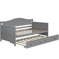 thumbnail image 4 of Gewnee Solid Wood Twin Size Daybed with Trundle for Kids Bedroom,Gray, 4 of 8