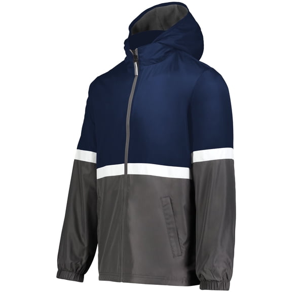 Holloway B19264534 Turnabout Reversible Hooded Jacket, Maroon & Carbon - Medium