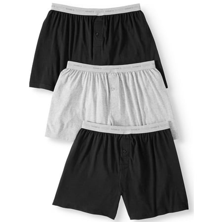 Super Boxers - Hanes Big Men's SUPER VALUE Fresh IQ Comfortflex waistband Knit Boxer 3 Pack