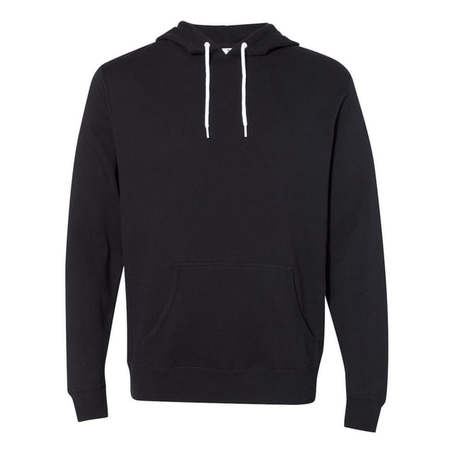 Independent Trading Co. Unisex Lightweight Hooded Sweatshirt, 2XL, Black