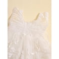 thumbnail image 5 of Musuos Toddler Girls Summer Princess Dress 6M 12M 24M 3Y 4Y Sleeveless 3D Flowers Cute Tulle A-Line Dress with Butterfly Wing, 5 of 10