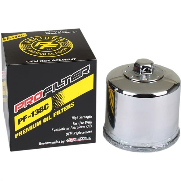 Pro Filter PF-138C Premium Oil Filter - Chrome