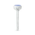 thumbnail image 3 of Angara Natural 1.05 Ct. Tanzanite with Diamond Classic Ring in 14K White Gold for Women (Ring Size: 11.5), 3 of 9
