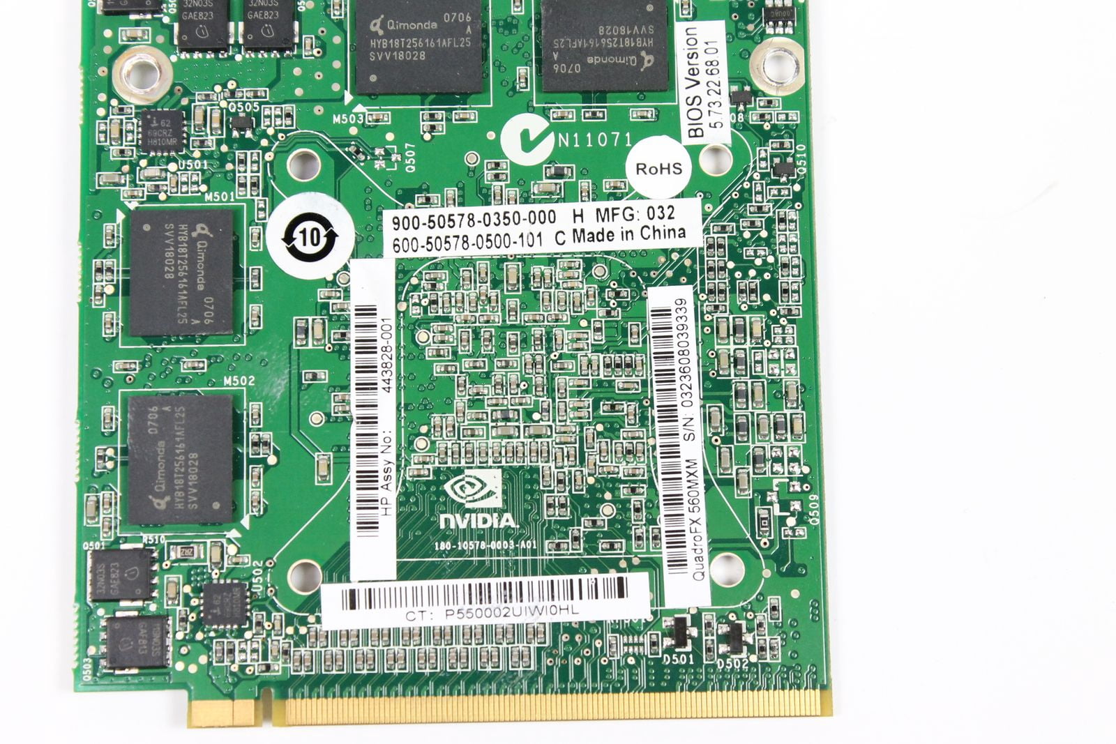 HP ProLiant XW460C Quadro FX 560 MXM 256MB Server Video Card 463951-001