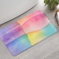 thumbnail image 2 of Colorful Watercolor Stripe Pattern Bathroom Rugs Mat,Non Slip Microfiber Bathroom Rug,Rubber Backing,Soft Bathroom Mats for Bathroom Floor,Tub and Shower,17x30in(43x75cm), 2 of 5