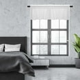 thumbnail image 4 of Deago Sheer Kitchen Curtain Valance 52x18 Inch Rod Pocket Light Filtering Linen Textured Valance for Window Living Room Bedroom, White, 1 Panel, 4 of 8