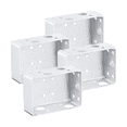thumbnail image 1 of 12 Pieces Blind Brackets 2 Inch Low Profile Box Mounting Bracket for Headrail (White), 1 of 8