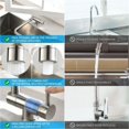 thumbnail image 5 of Grifo de cocina plegable debajo de la ventana con 2 modos de chorro, mezclador de cocina plegable 180° y giratorio 360°, disponible en frío y caliente, en acero inoxidable 304, 5 of 5