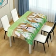 thumbnail image 6 of Coolnut Rectangle Table Cloth Easter Eggs and Bunnies Tablecloth Waterproof Anti-Shrink Soft and Wrinkle Resistant Decorative Fabric Table Cover for Outdoor Picnic/Kitchen Dining 60x108In, 6 of 7