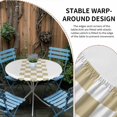 thumbnail image 2 of Round Fitted Tablecloth,Rural Farm Buffalo Lattice Circle Table Cover Waterproof Table Cloth with Elastic Edge,Khaki White Check Outdoor Tablecloths for Kitchen Picnic 55-60in, 2 of 9