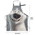 thumbnail image 3 of Zufioo Smiling Polar Bear Print Adult Waterproof Apron, Cooking Apron, Flower Arranging and Painting Apron-Adjustable Straps, with Pockets, Kitchen Supplies-One Size, 3 of 8