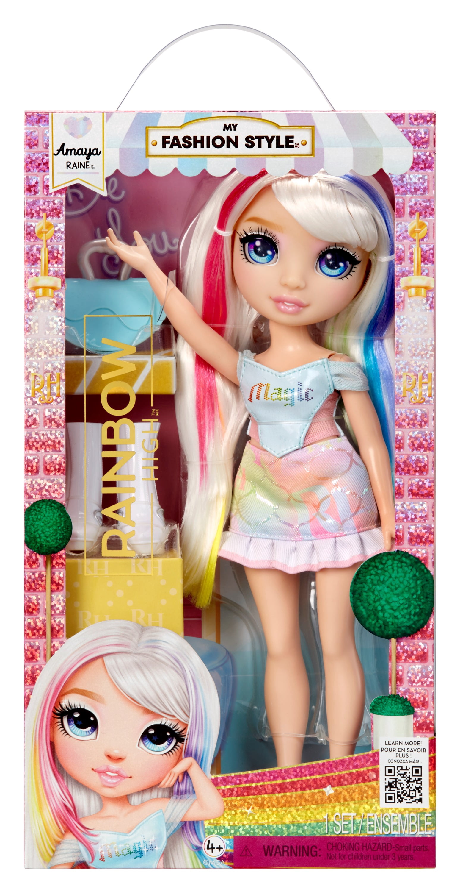 Rainbow High My Fashion Style Amaya, Rainbow 11" Fashion Doll with Statement Outfit, Stylish Handbag