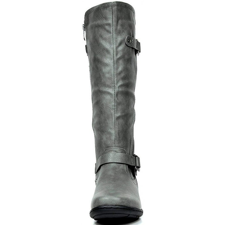 DREAM PAIRS Women s Faux Fur Lined Knee High Winter Boots Trace