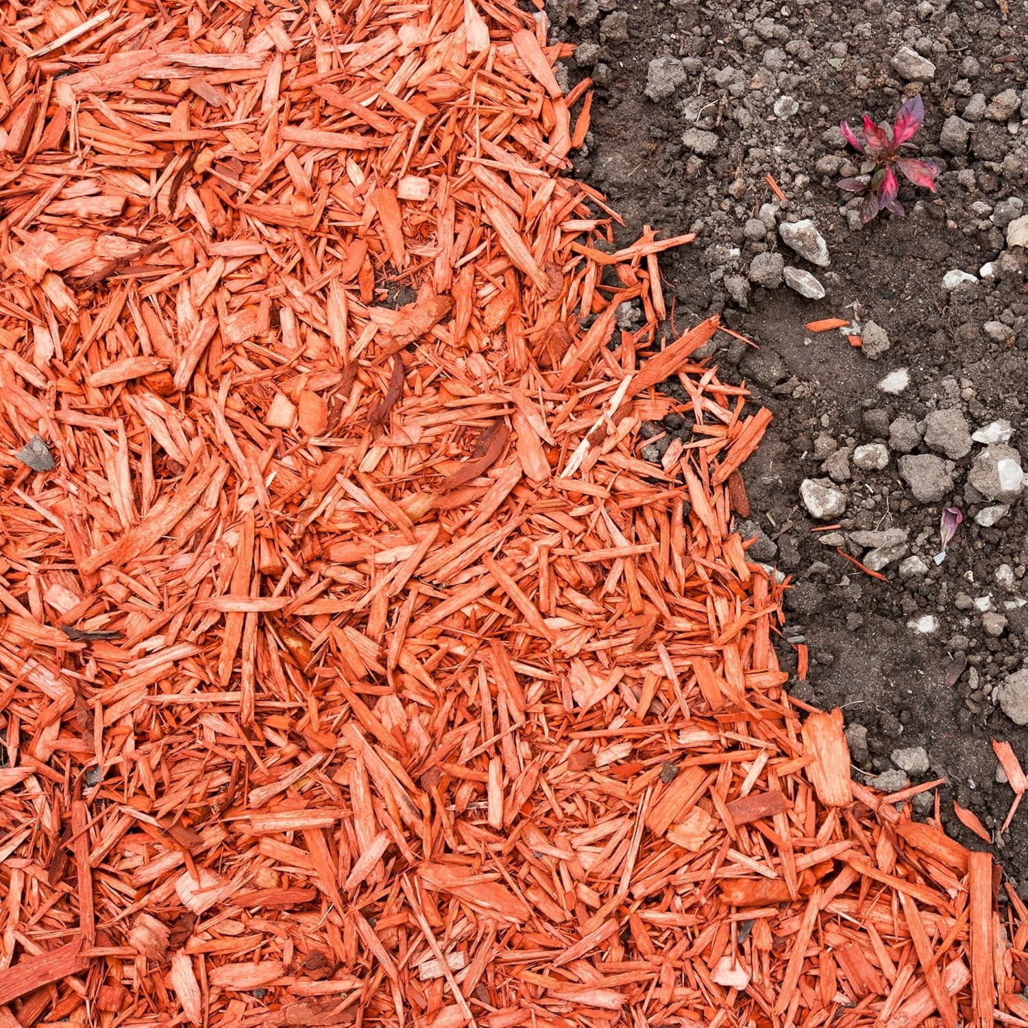 Wjsp Red Wood Mulch 1 Cu ft Vibrant Color for Gardens Landscaping Patio Weed Control