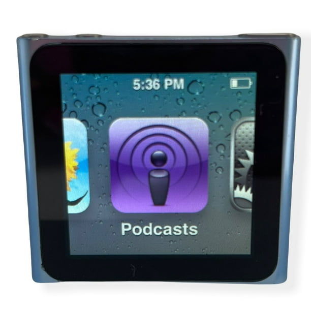 metgezel creëren planter Apple iPod Nano 6th Gen 16GB Blue, MP3 Player, Excellent Condition -  Walmart.com