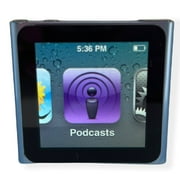 Restored Apple, iPod Nano, 6th Gen, Mono, Touchscreen, Handheld, 8GB, Blue