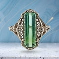 thumbnail image 6 of Xinyolin Hollow Out Green Cubic Zirconia Vintage Ring - Women's Wedding Party Jewelry, 6 of 8