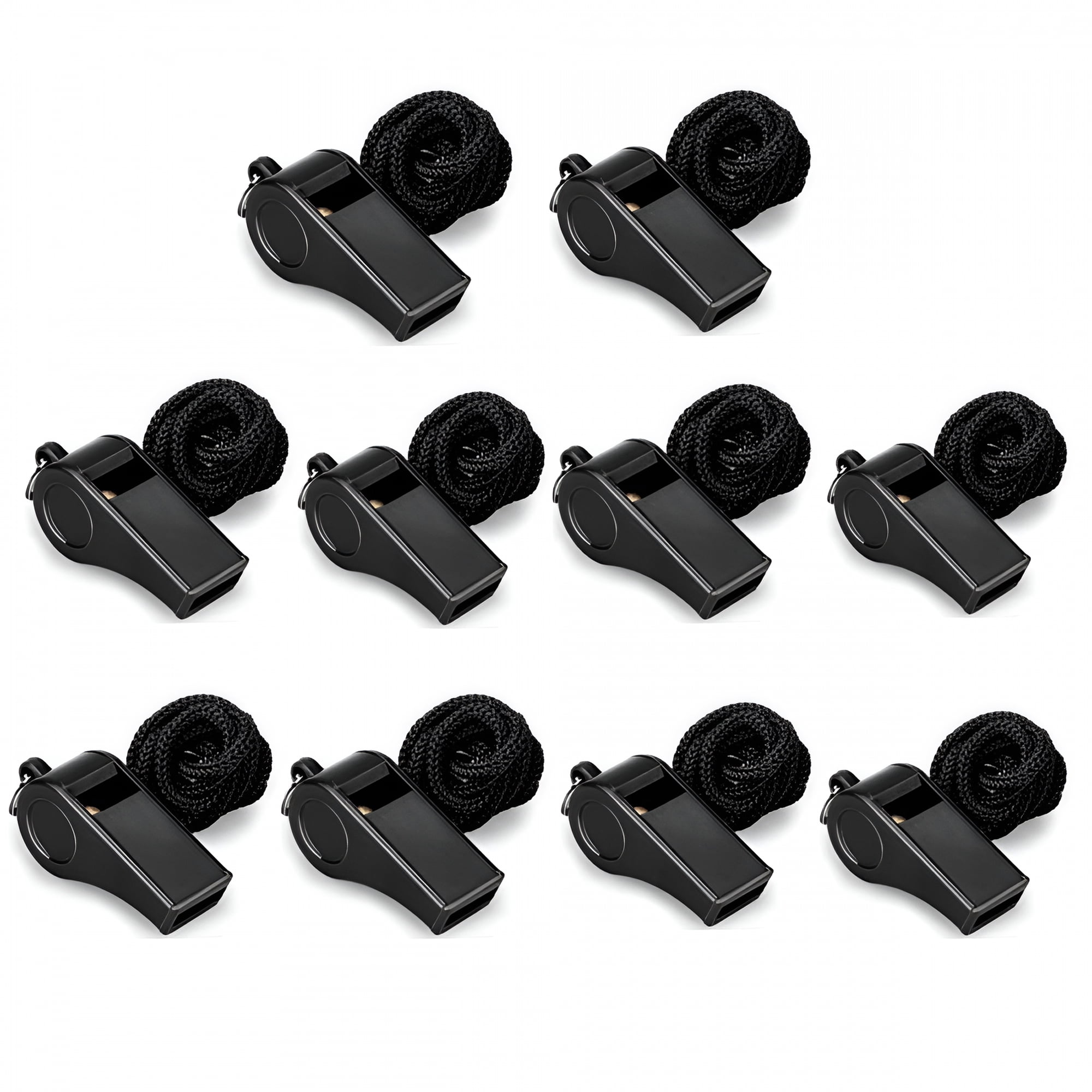 BESTSKY 10Pack Whistle, Sports Whistles with Lanyard, Loud Crisp Sound Whistles Bulk Perfect for Coaches, Referees, and Officials