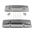 thumbnail image 3 of FGJQEFG Tall Finned Polished Aluminum Valve Covers for Small Block Chevy 58-86 327 350 400 Silver, 3 of 6