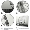 thumbnail image 3 of Designart "Dizzying Heights Grey Ferris Wheel" Architecture Floater Framed Wall Decor, 3 of 7
