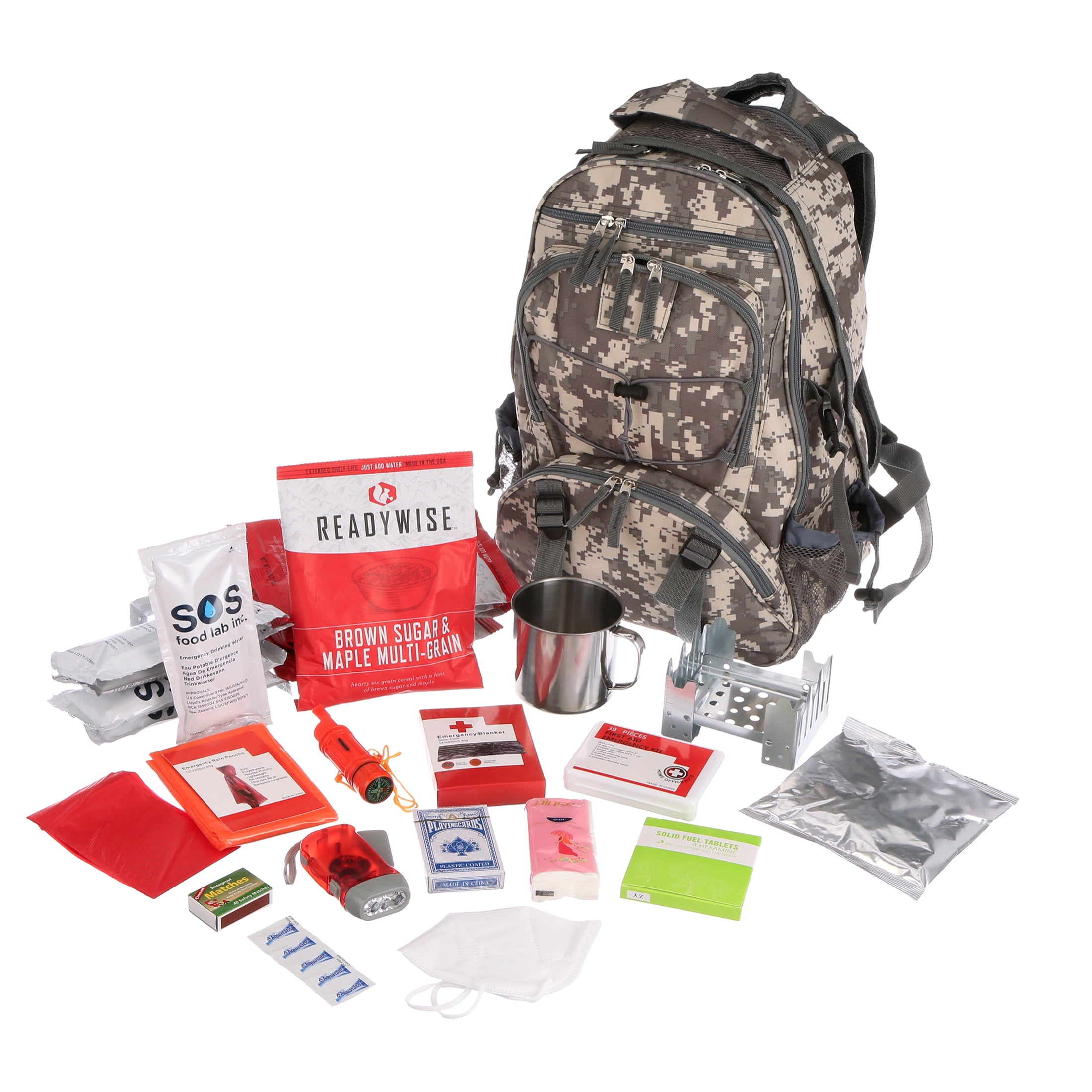 ReadyWise Mochila de supervivencia de emergencia, bolsa de insectos, kit de  desastre liofilizado para preparación de huracanes, comida de campamento