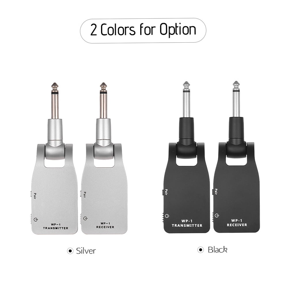 2.4G Wireless Guitar System with Built-in Rechargeable Battery & Receiver, 30M Transmission Range, Suitable for Electric Guitar and Bass