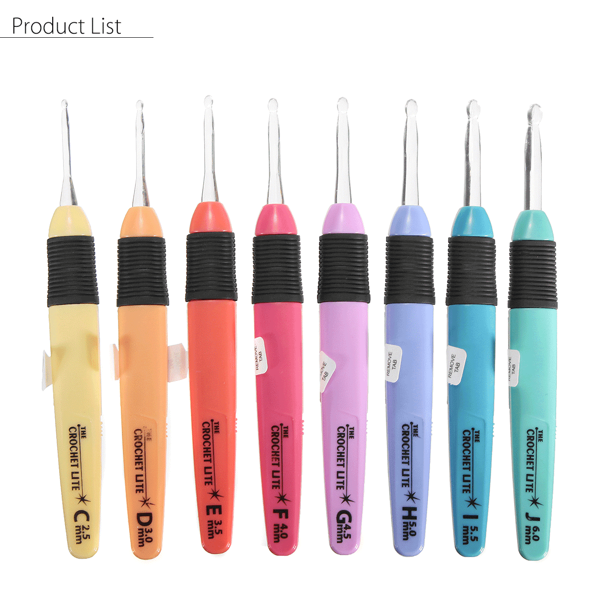 LED Light Up Crochet Hook Set 2.5mm to 6.5mm Various Sizes Knitting