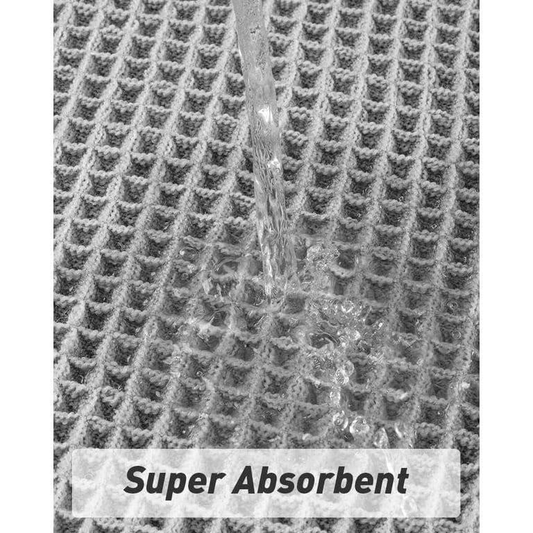 Ultra Absorbent Quick Dry Non-Slip Waffle Texture Bath Mat, 17