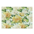 thumbnail image 1 of Rose Cutting Board, Roses Illustration in Watercolor Painting Effect Ornate Wedding Celebration, Decorative Tempered Glass Cutting and Serving Board, Large Size, Yellow Beige Green, by Ambesonne, 1 of 1