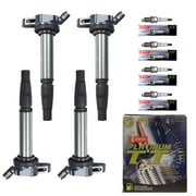 Set of 4 ISA Ignition Coils and 4 Denso Spark Plugs for 2009-2017 Toyota Corolla 2010-2015 Toyota Prius 2011-2017 Lexus CT200h 1.8L Replacement for UF596