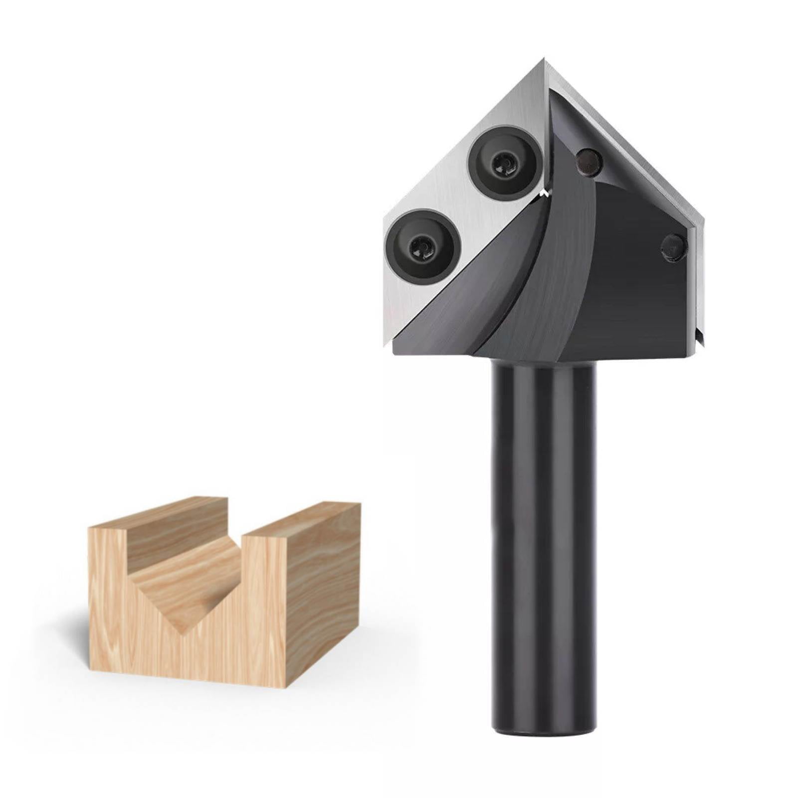 APPLAYERR 1/2 Inch Shank Router Bit 90 Degree Carbide for Woodworking Pine MDF Solid Wood Particleboard