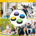 thumbnail image 3 of Voice Recording Button, Dog Buttons for Communication Pet Training Buzzer, 30 Second Record & Playback, Funny Gift for Study Office Home 4 Packs (Blue+Green+Yellow+Purple), 3 of 9